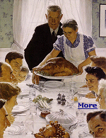What is Norman Rockwell's iconic 1943 Thanksgiving painting really about?
